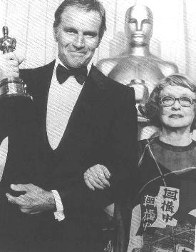 CHUCK WITH BETTE DAVIS AFTER SHE PRESENTED THE 'OSCAR' TO HIM ('77)