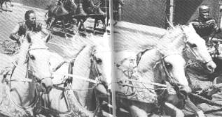 CHUCK DURING THE CHARIOT RACE & STEPHEN BOYD