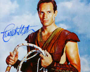 AUTOGRAPHED PICTURE OF CHUCK AS BEN HUR