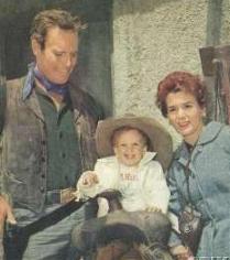 CHUCK & LYDIA WITH FRAY-DURING FILMING OF THE BIG COUNTRY