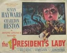 LOBBY CARD FROM THE PRESIDENT'S LADY (1953)